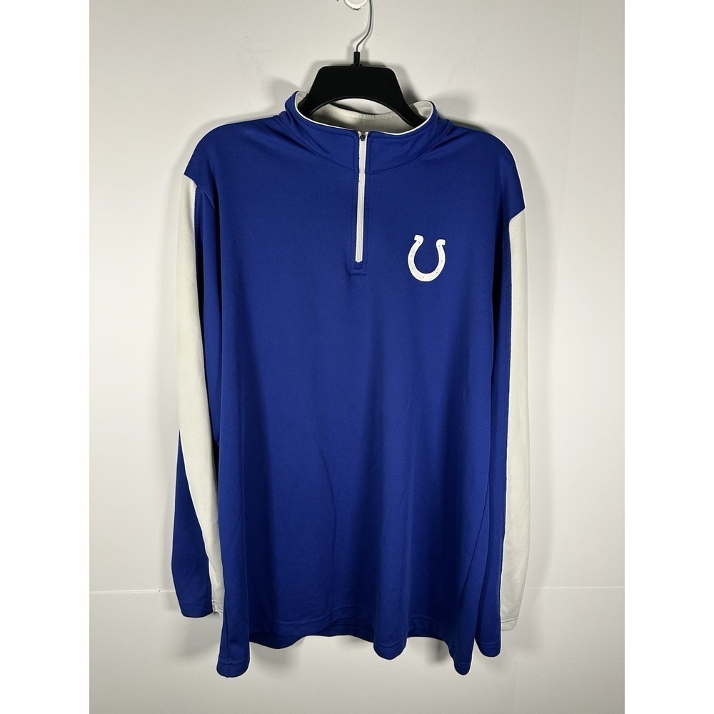 NFL Team Apparel Indianapolis Colts Men's XL  TX3 Cool 1/4 Zip Long Sleeve Adult